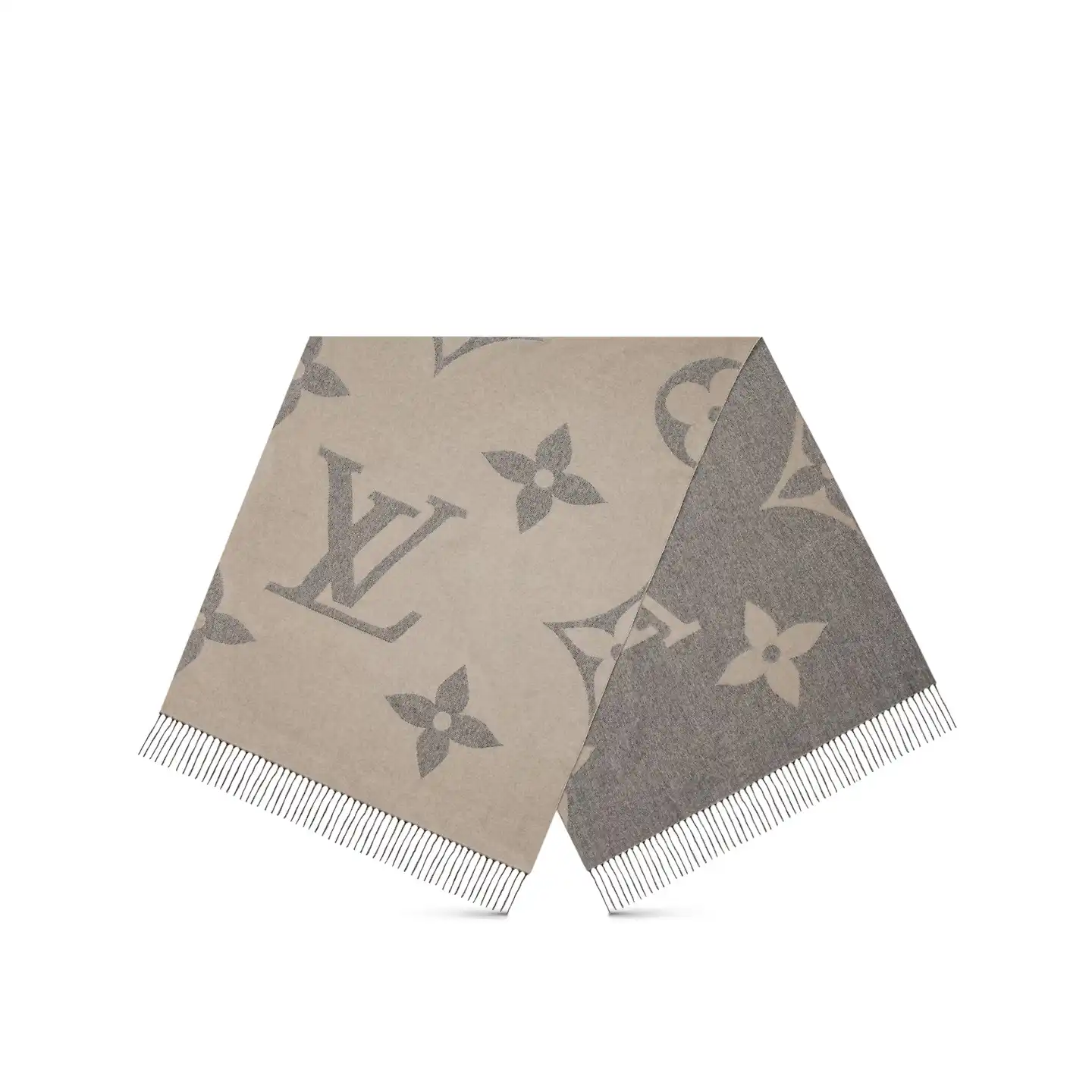 Cheap LF Louis Vuitton Light Grey M77951 MNG Giant Scarf 0124