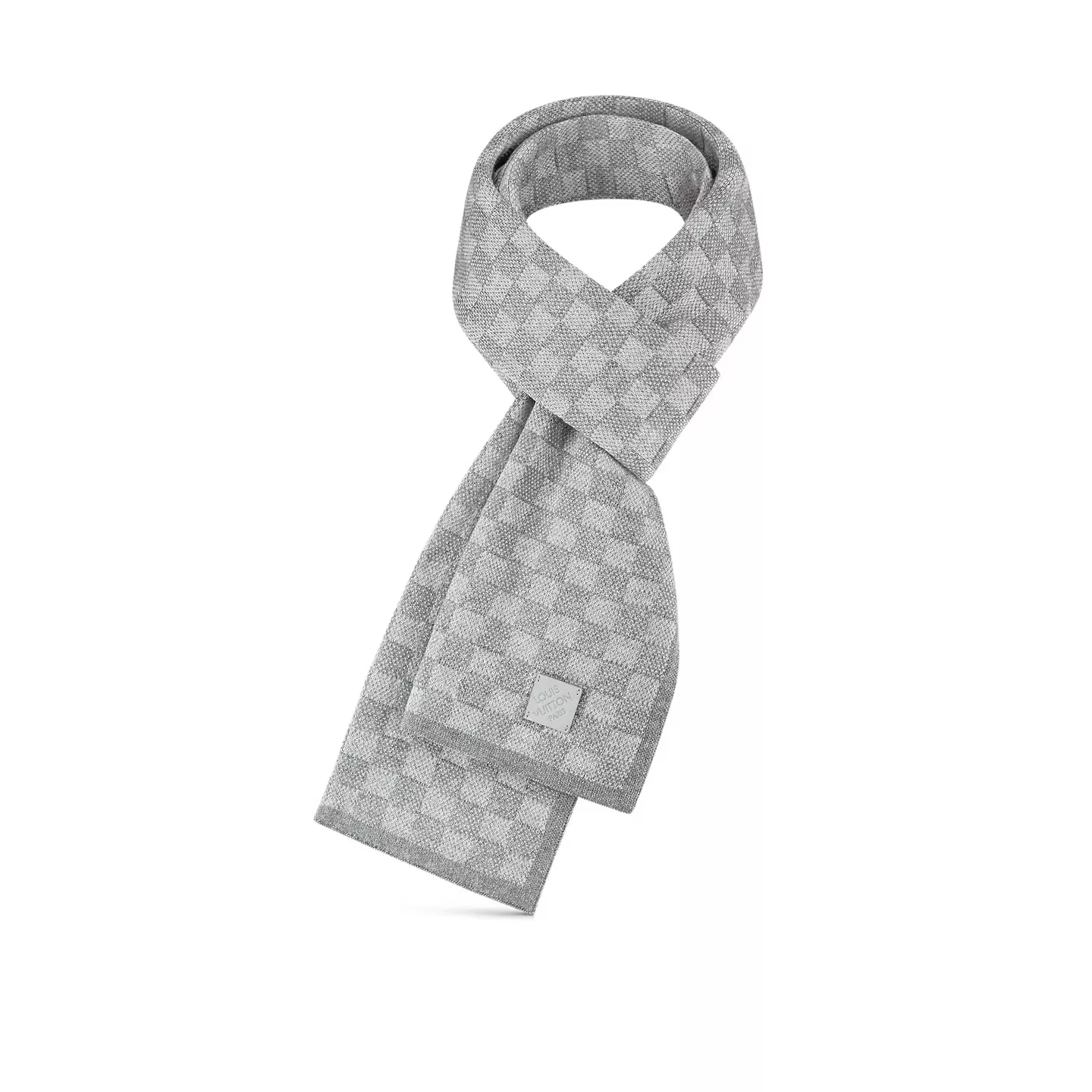 Cheap LF Louis Vuitton Light Grey M77989 Néo Petit Damier Scarf 0113