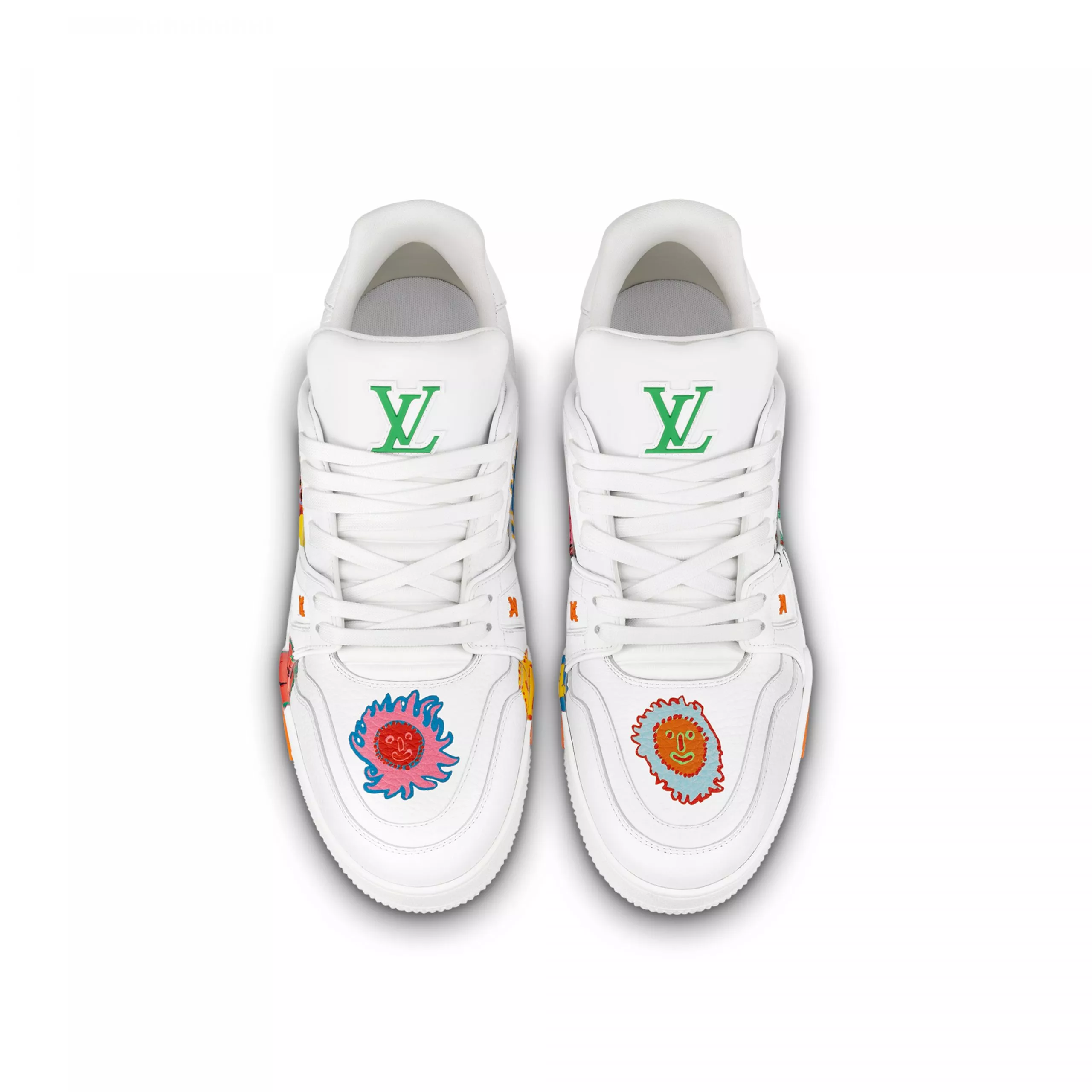 Cheap LF Louis Vuitton Trainer Sneaker LV x YK LV White 1ABD39 0117