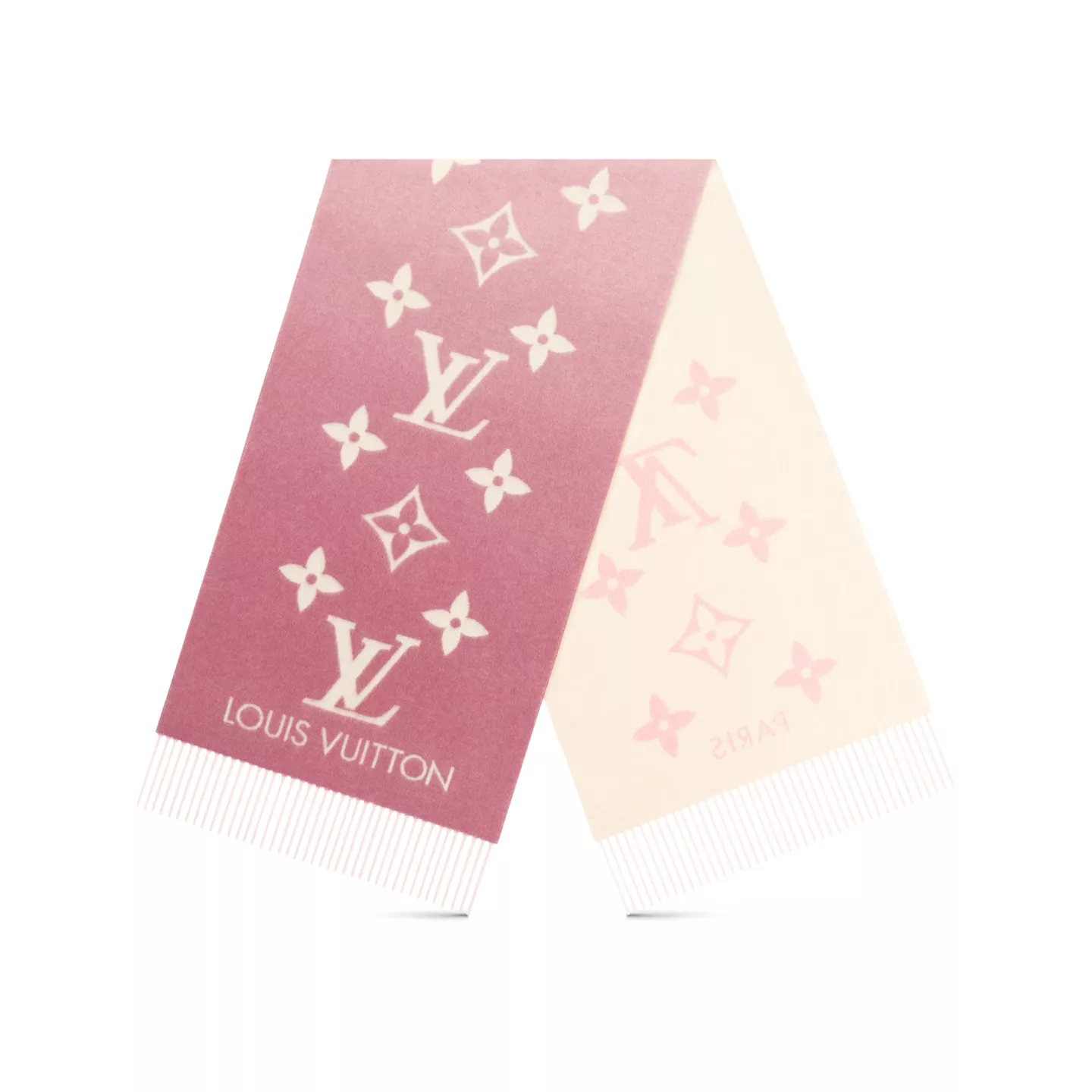 LF Louis Vuitton Light Pink M77375 Reykjavik Gradient Scarf 0113