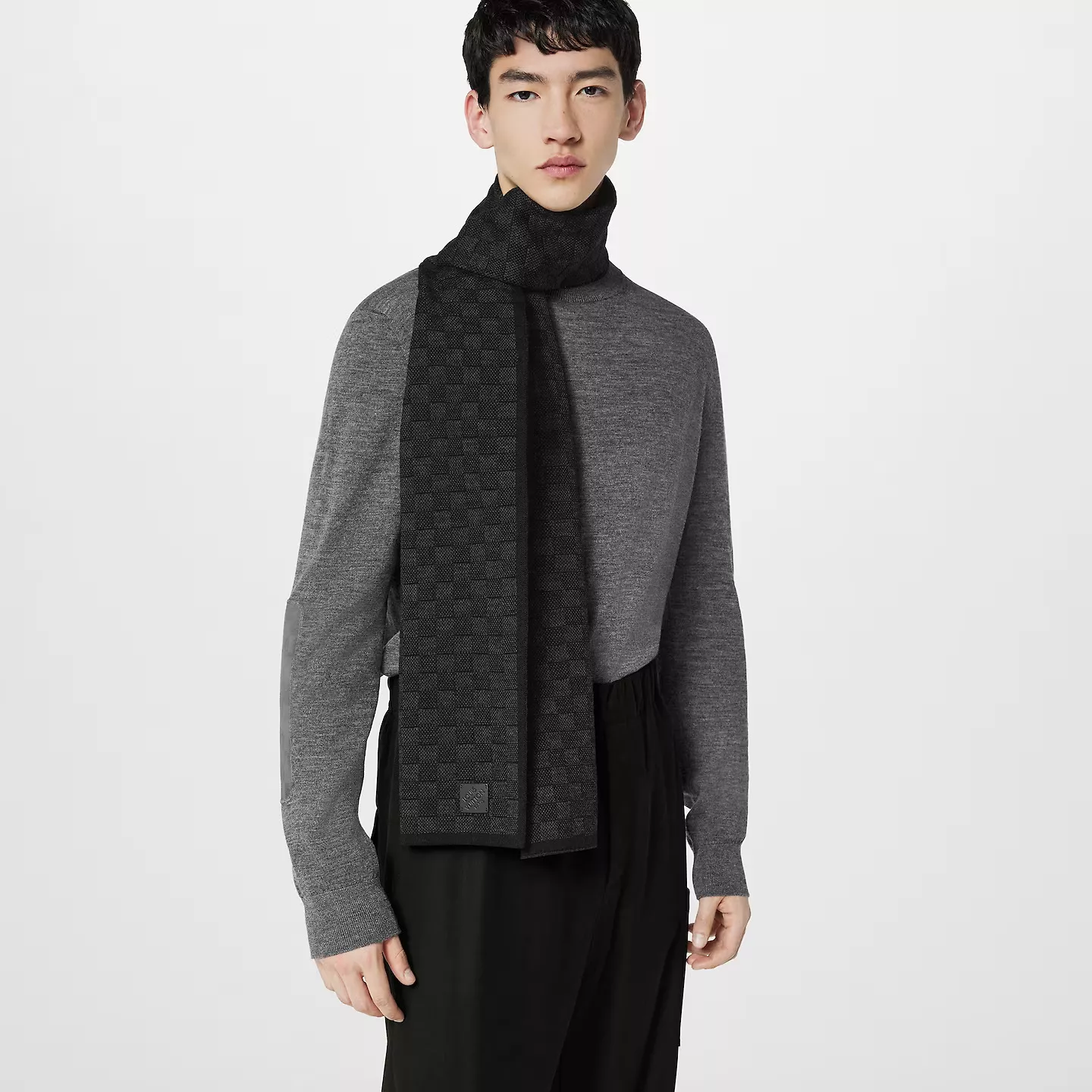 Cheap LF Louis Vuitton Anthracite M77988 Néo Petit Damier Scarf 0113