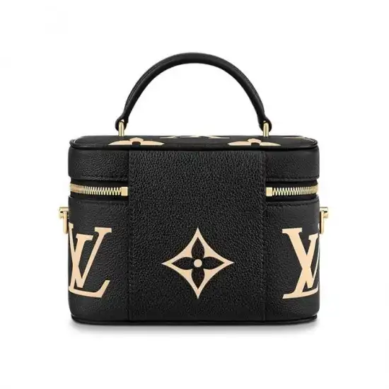 Cheap LF Louis Vuitton Vanity PM Black M45780 Creme M45599 0122