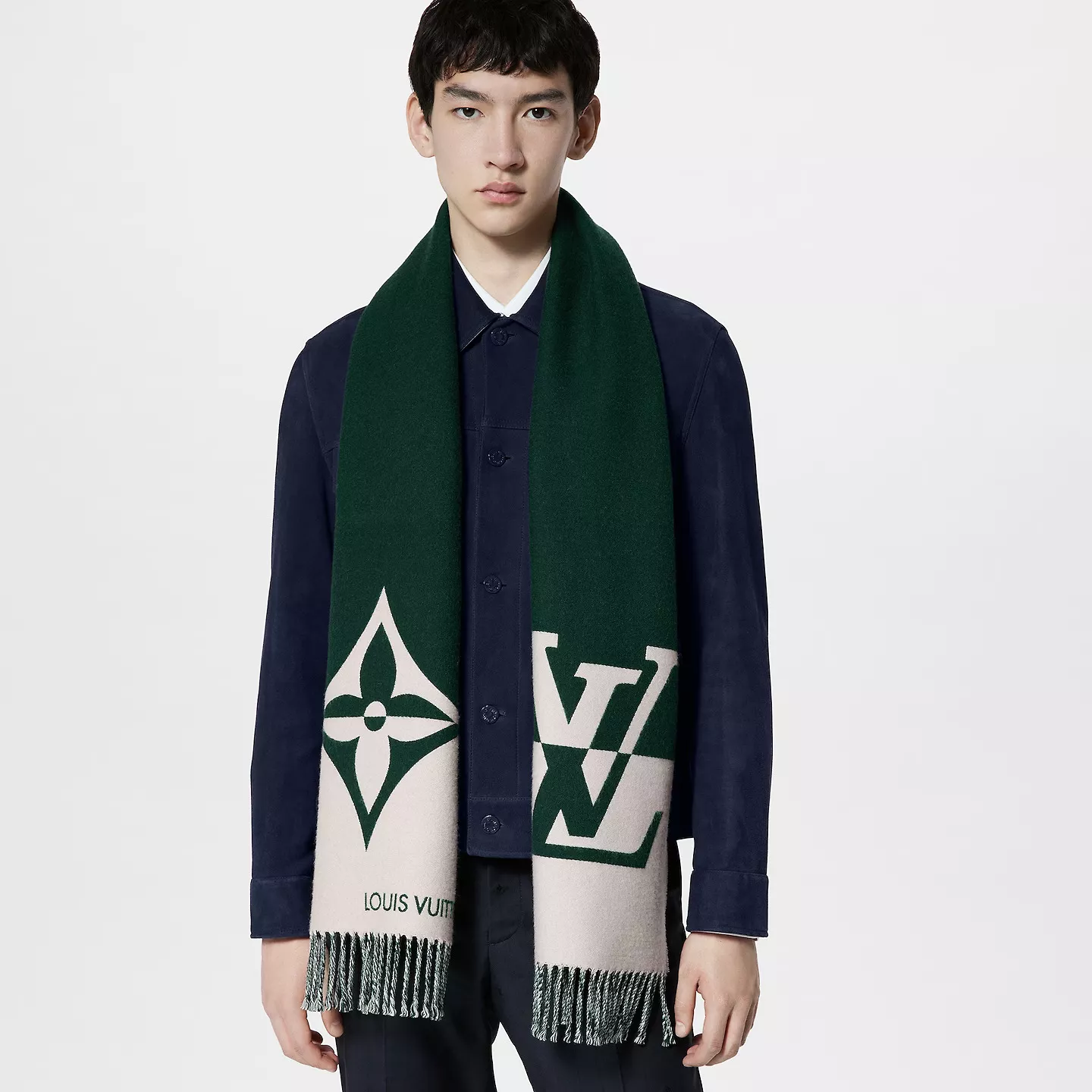 Cheap LF Louis Vuitton Dark Green M79139 Graphic Dual Scarf 0120