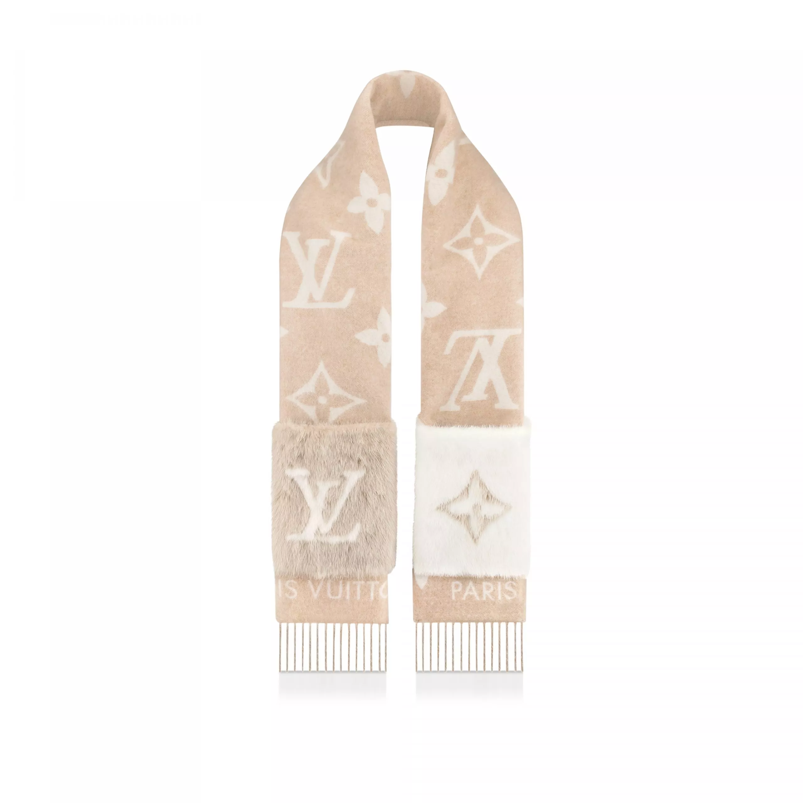 Cheap LF Louis Vuitton M74354 Cold Reykjavik Beige Scarf 0113