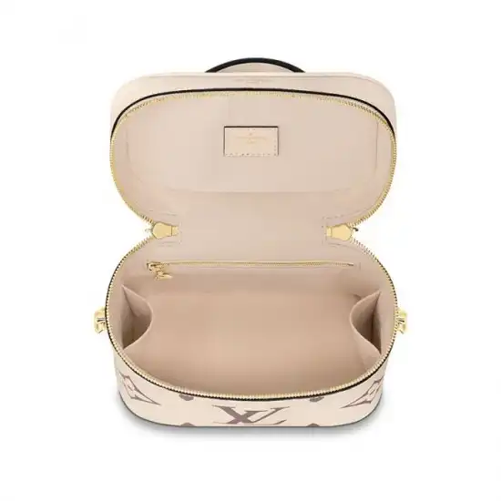 Cheap LF Louis Vuitton Vanity PM Black M45780 Creme M45599 0122