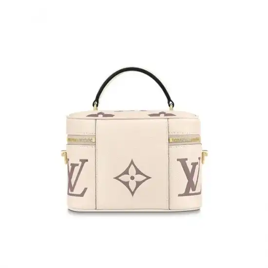 Cheap LF Louis Vuitton Vanity PM Black M45780 Creme M45599 0122