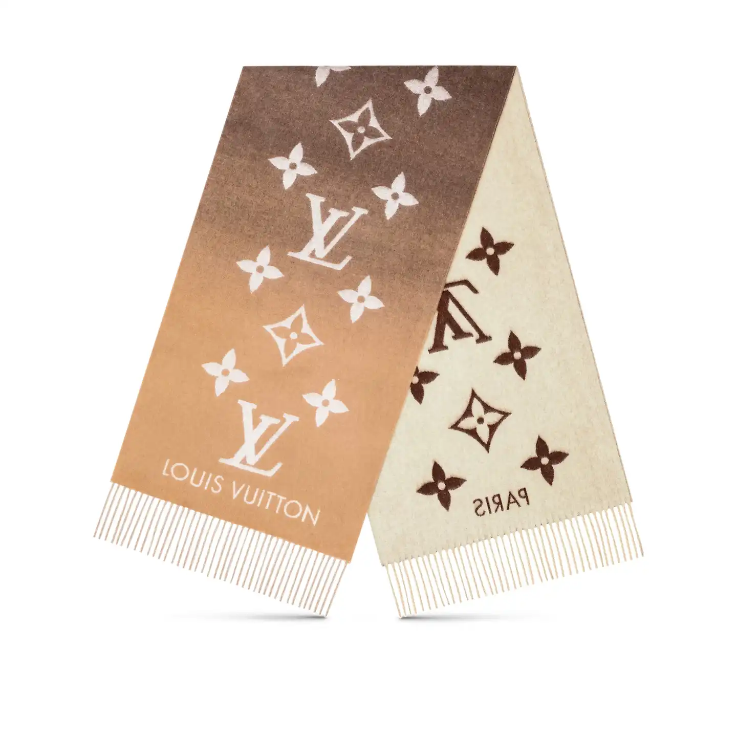 Cheap LF Louis Vuitton Beige M73675 Reykjavik Gradient Scarf 0124