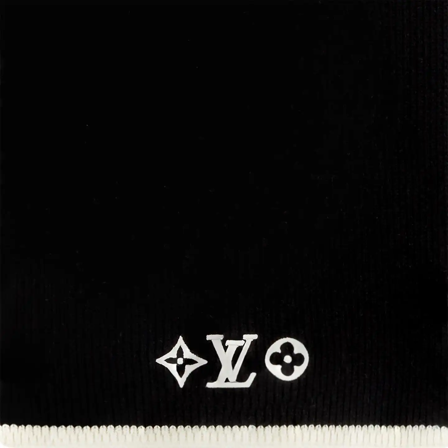 Cheap LF Louis Vuitton Black M77928 LV Headline Scarf 0201