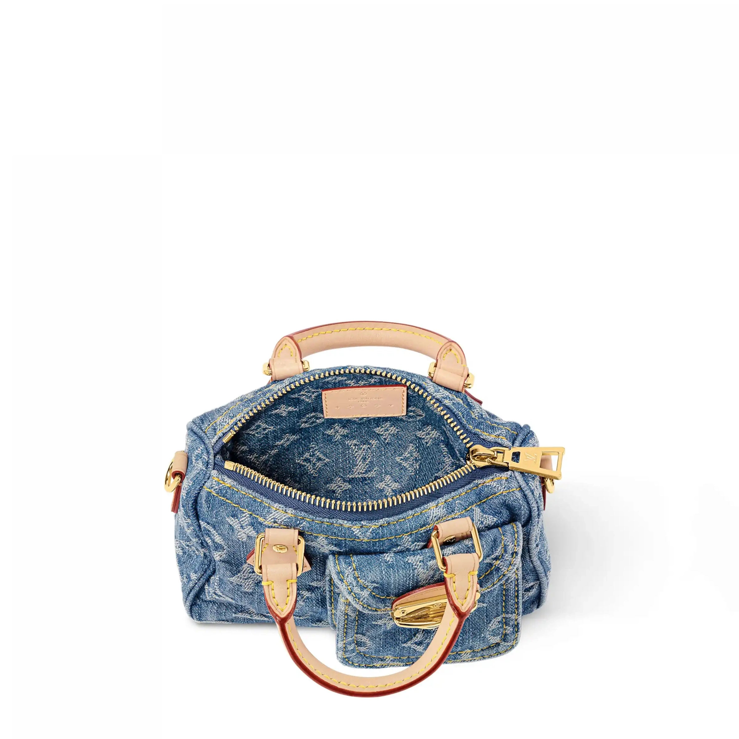 Cheap LF Vuitton M82950 Denim Blue Louis Speedy Nano 0220