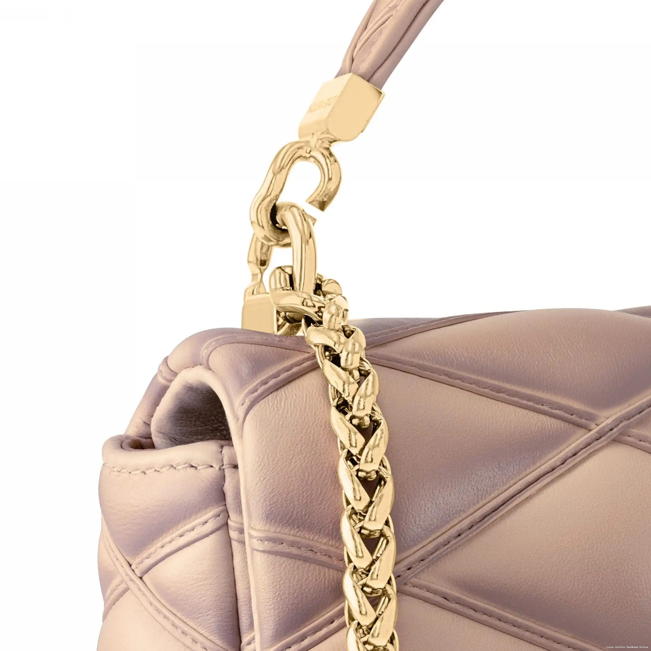 Cheap LF Vuitton ROSE MM M23568 BEIGE GO-14 Louis 0220