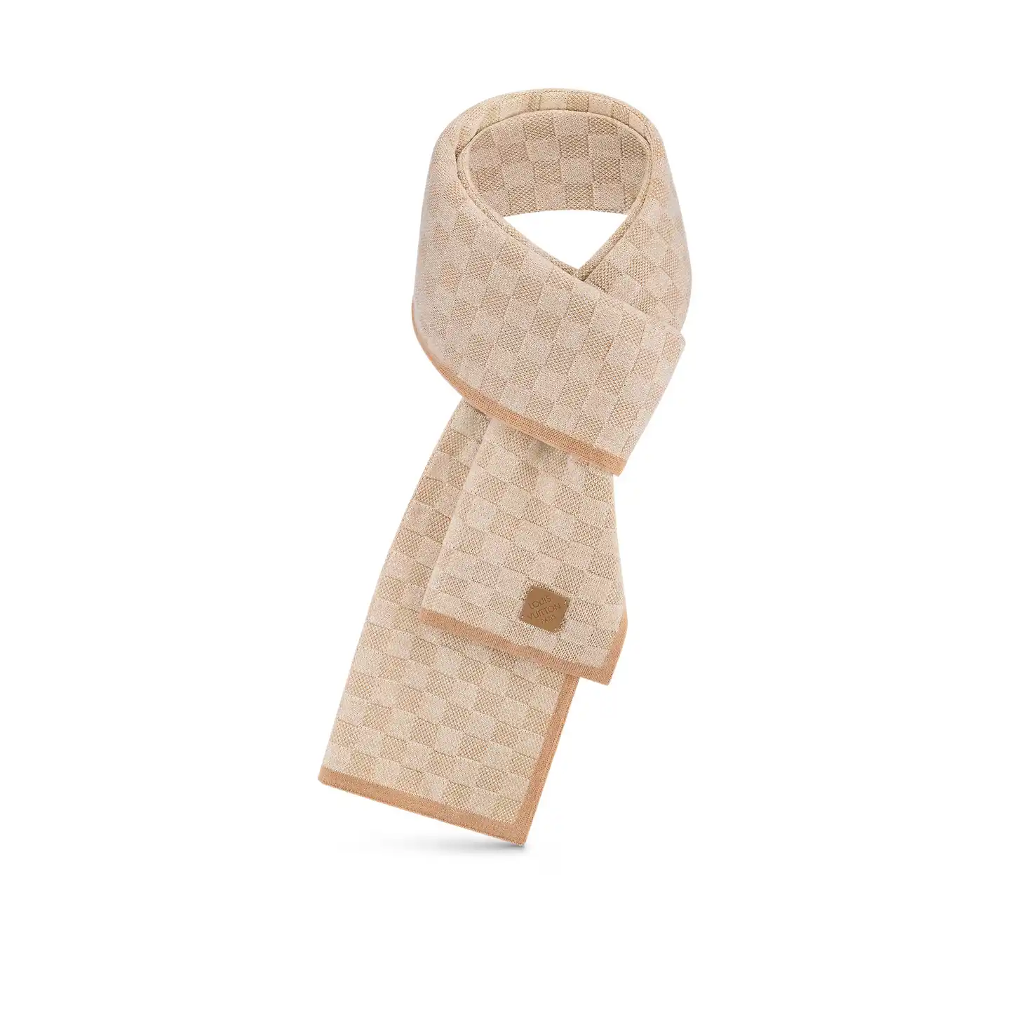 Cheap LF Louis Vuitton Beige M77986 Néo Petit Damier Scarf 0203