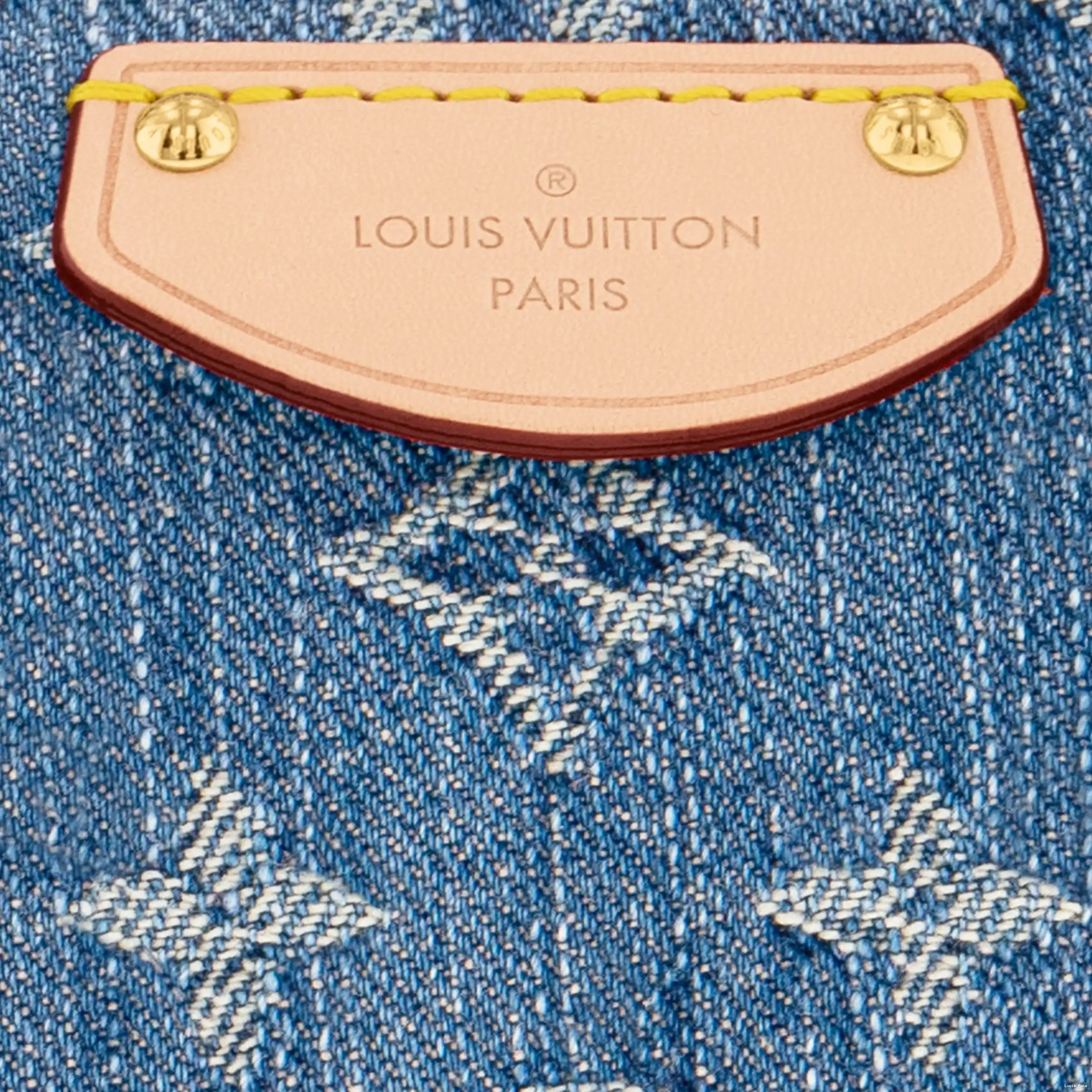 Cheap LF M46856 Denim Croissant Louis Blue Vuitton MM 0224