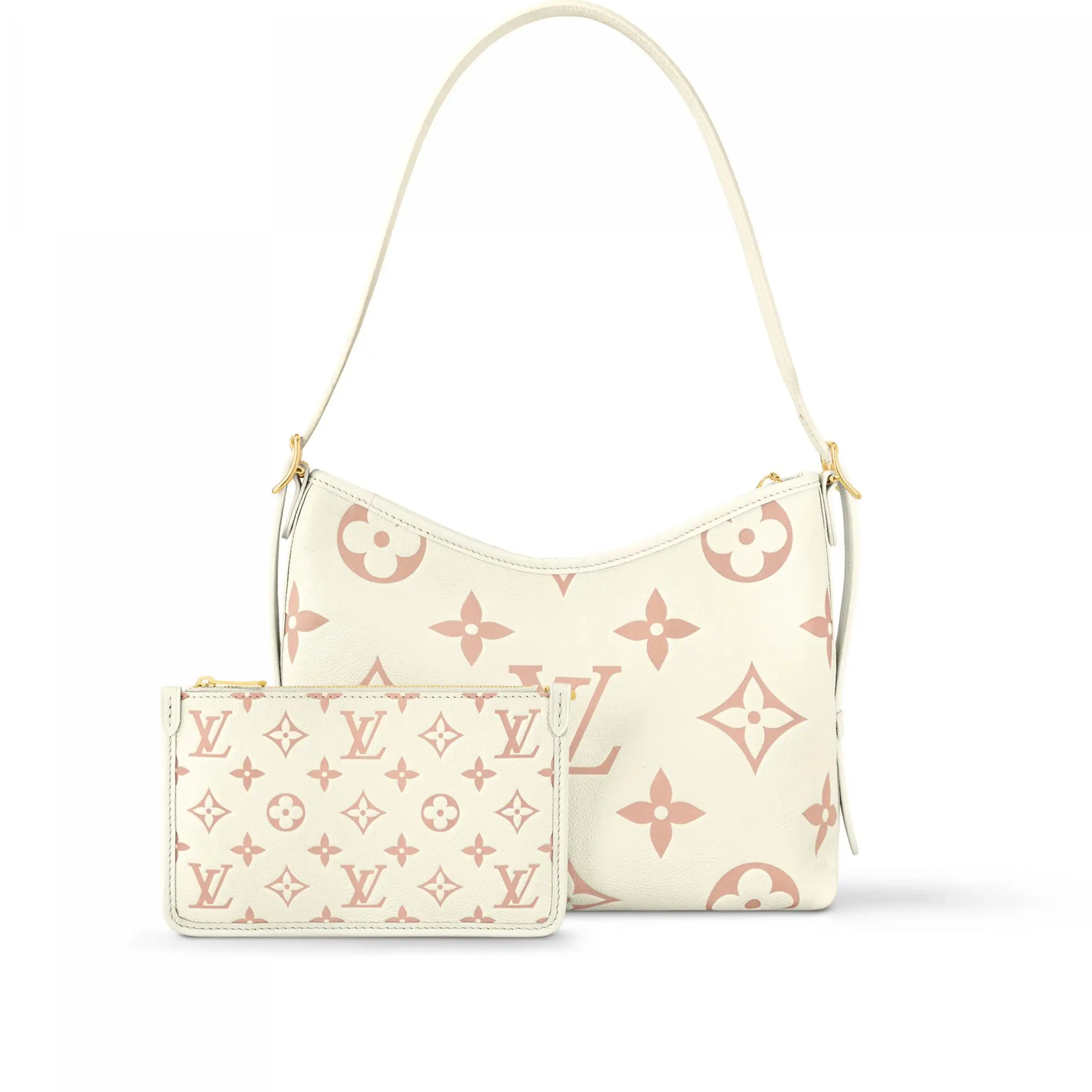 Cheap LF M24141 Latte Chamallow CarryAll Louis PM Vuitton 0214