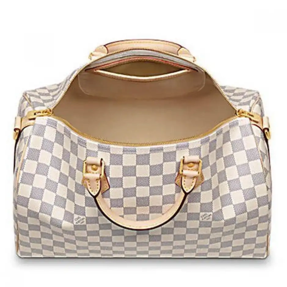 Cheap LF N41372 Speedy 35 Louis Damier Vuitton Canvas Bandouliere Azur 0215