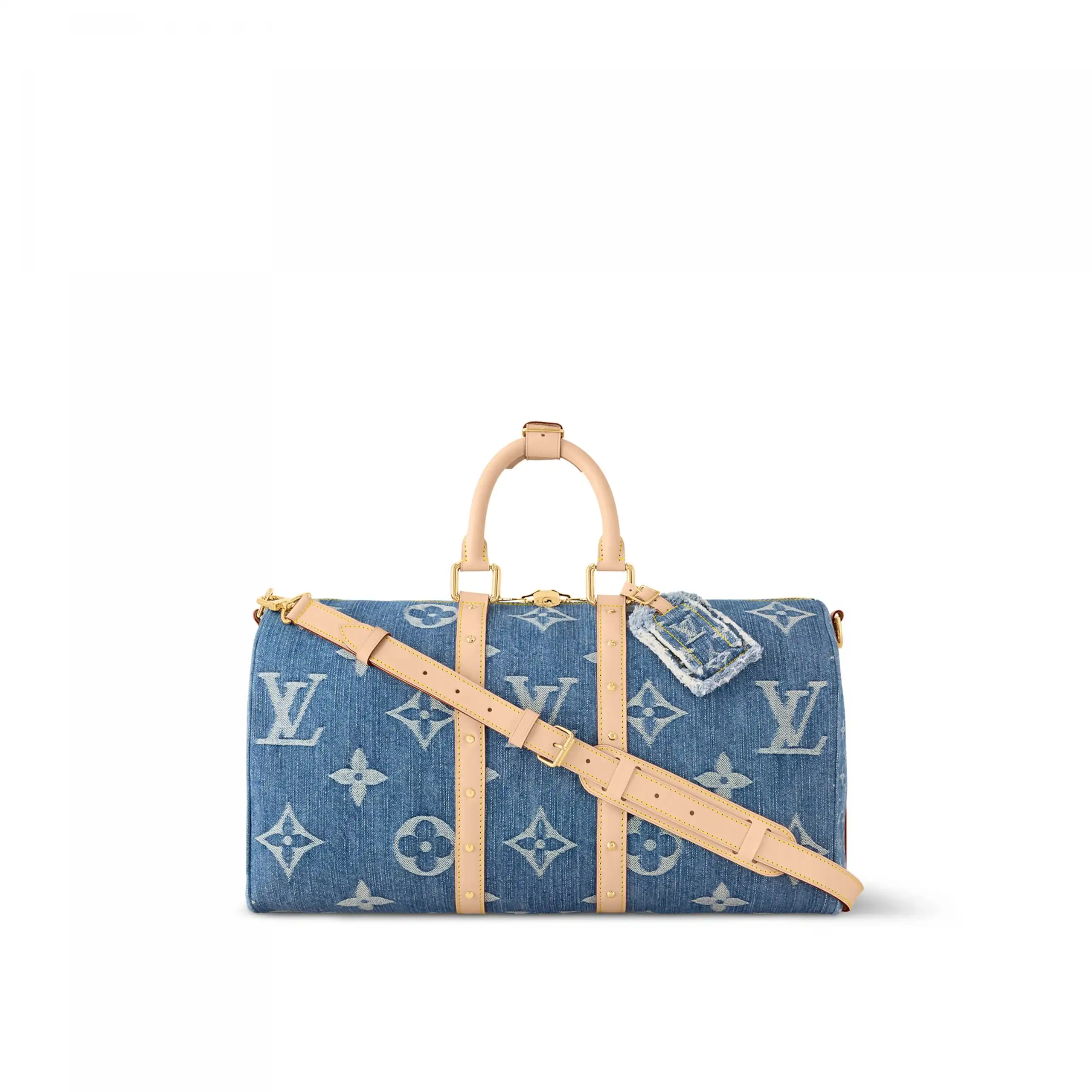 Cheap LF Louis Vuitton M24315 Keepall Bandoulière 45 Denim Blue 0202