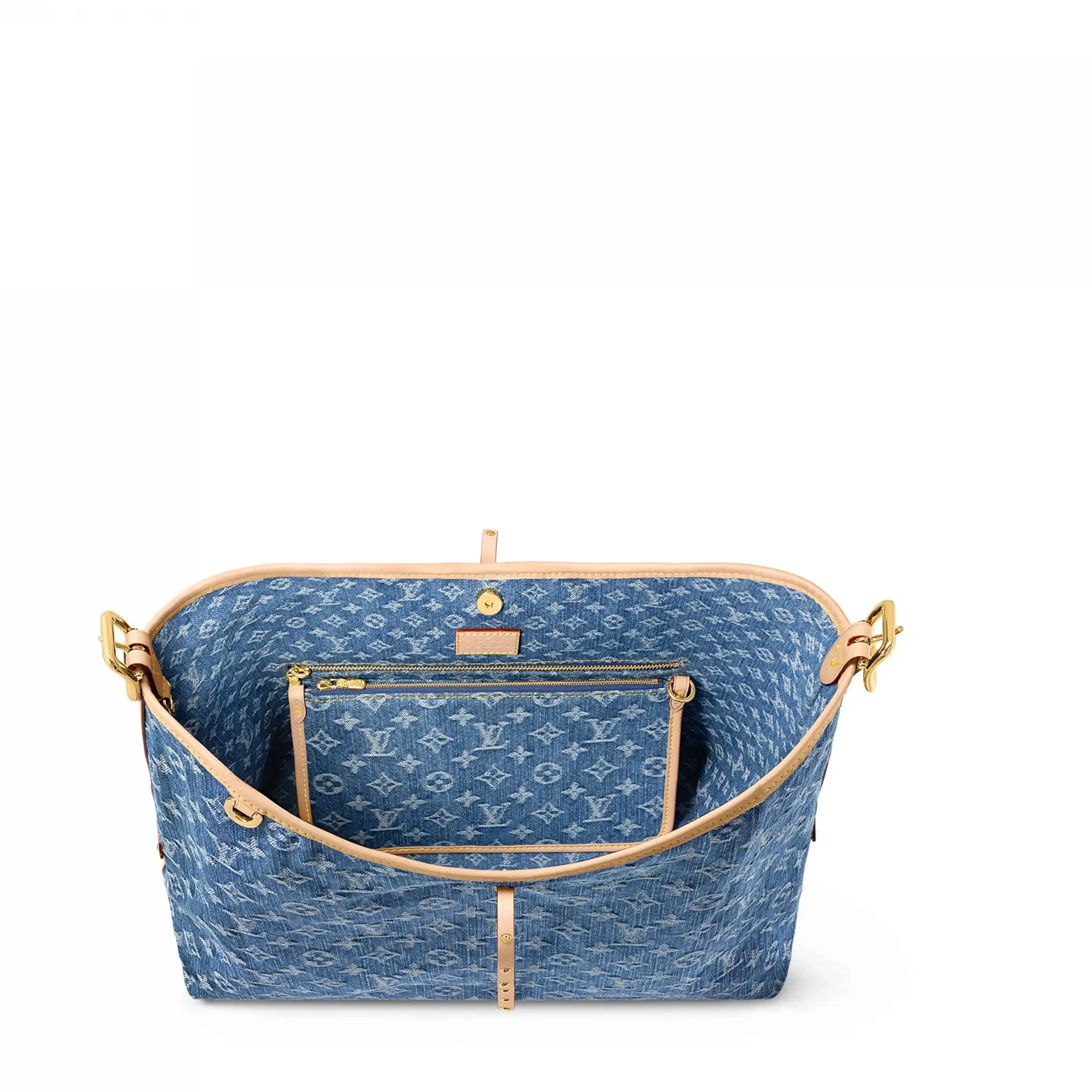 Cheap LF Vuitton Denim MM Blue Louis CarryAll M46855 0218