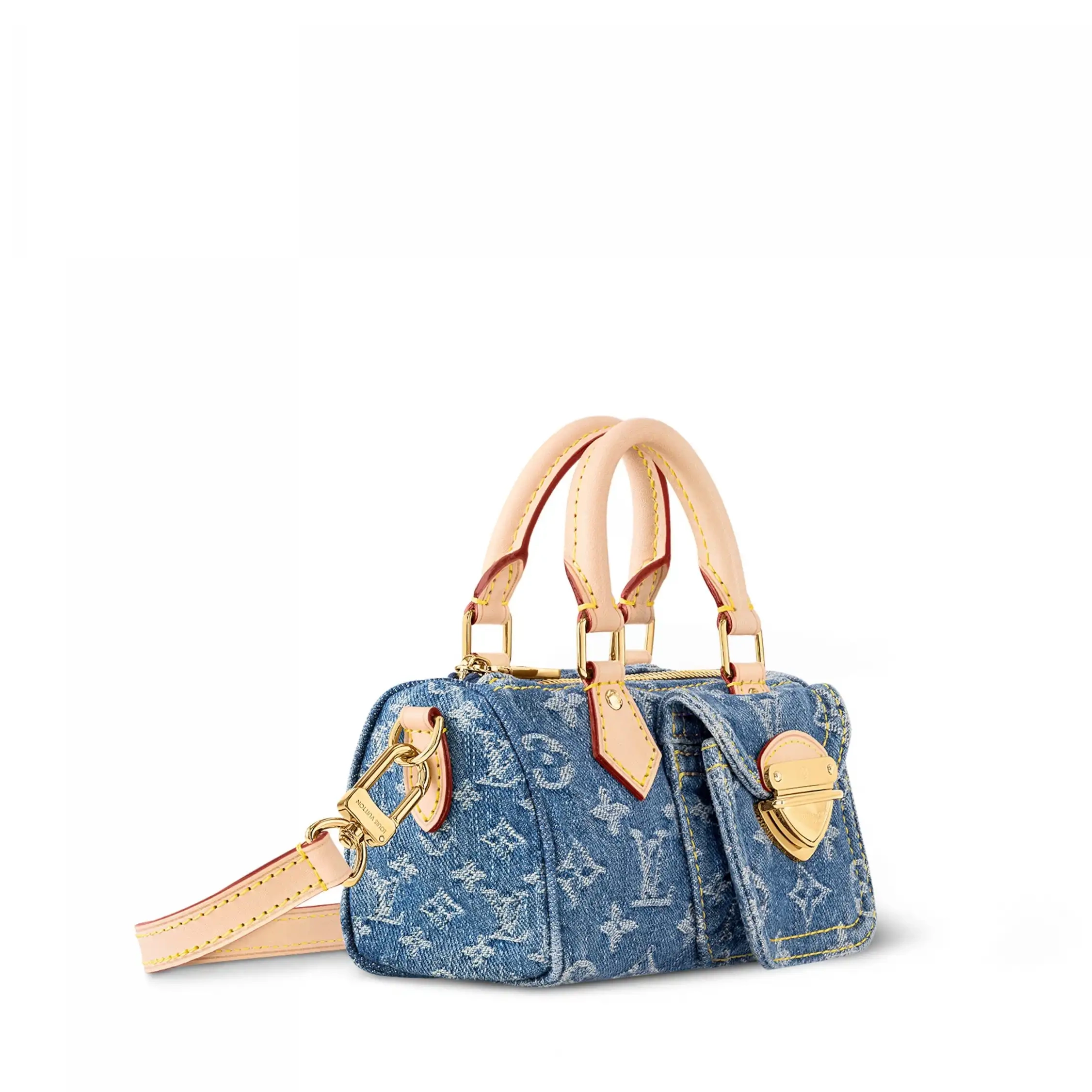 Cheap LF Vuitton M82950 Denim Blue Louis Speedy Nano 0220