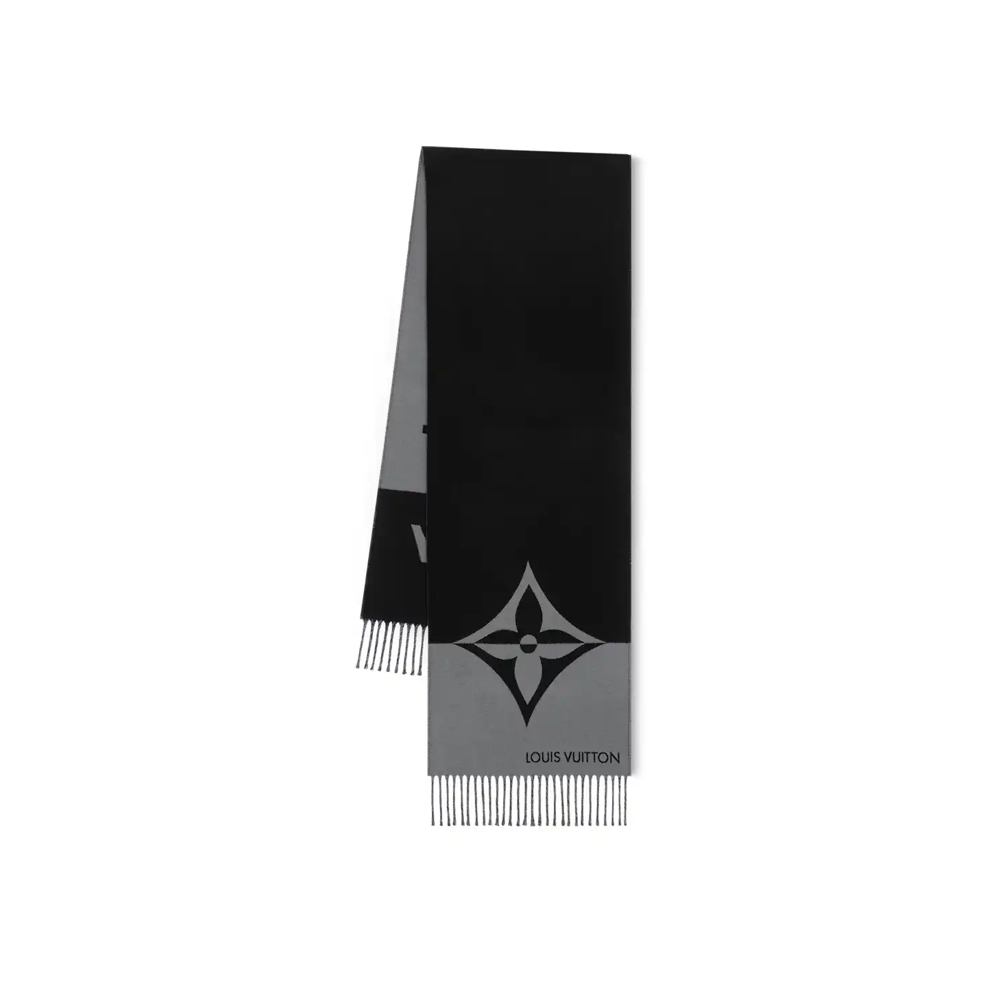 Cheap LF Louis Vuitton Black M79097 Graphic Dual Scarf 0203