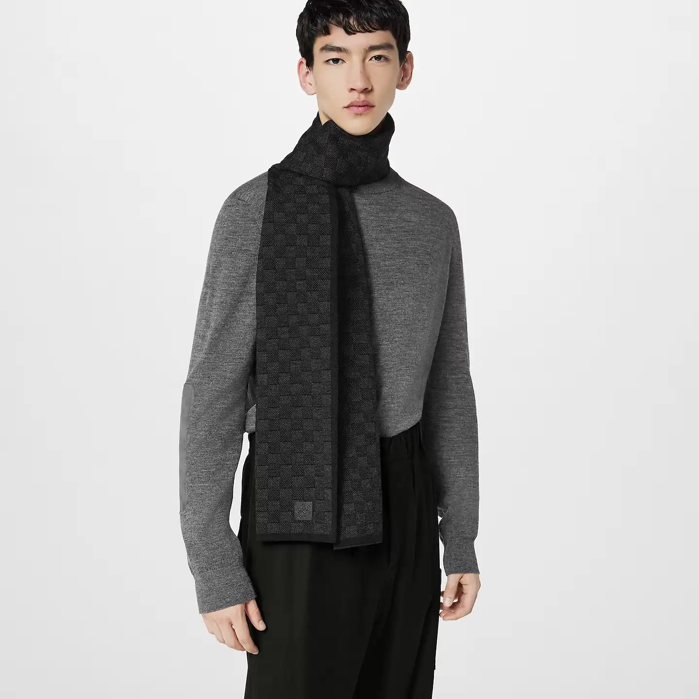 Cheap LF Louis Vuitton Anthracite M77988 Néo Petit Damier Scarf 0203