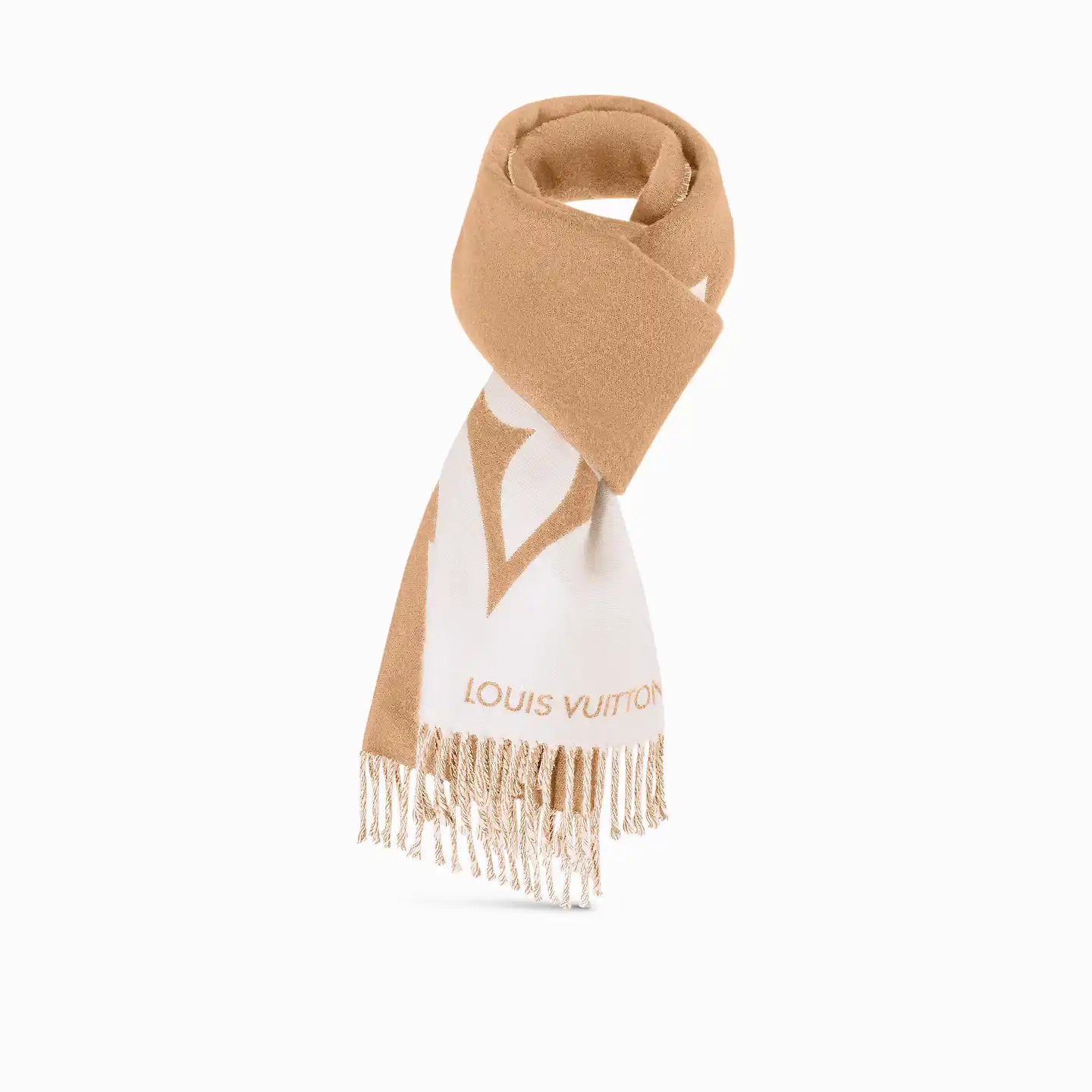 Cheap LF Louis Vuitton Beige M79098 Graphic Dual Scarf 0201