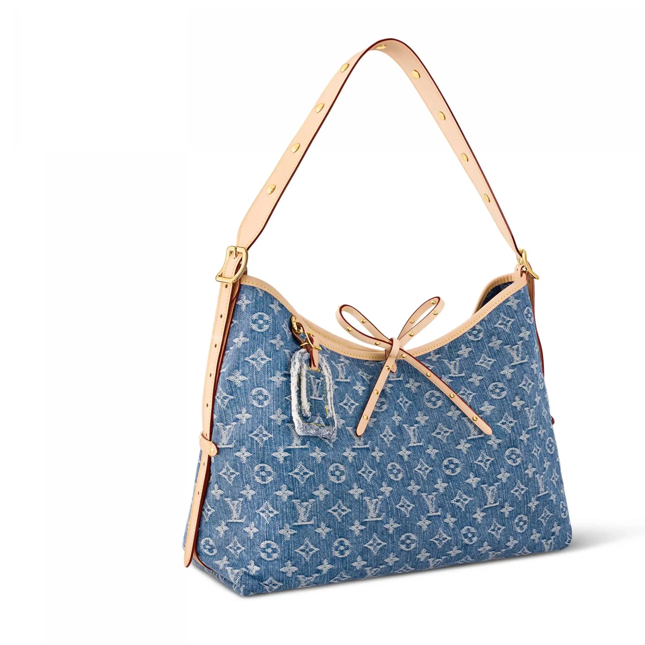 Cheap LF Vuitton Denim MM Blue Louis CarryAll M46855 0218