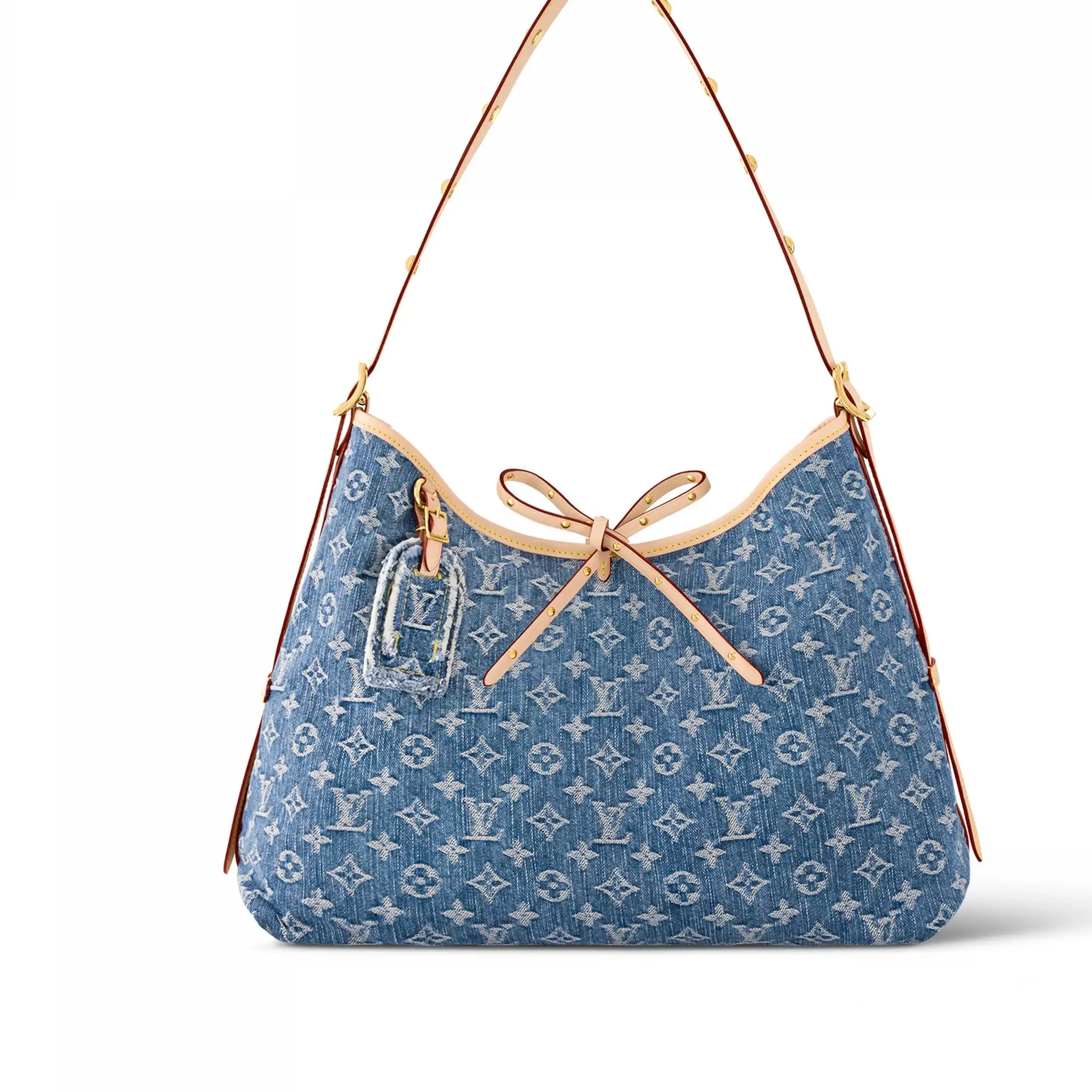 Cheap LF Vuitton Denim MM Blue Louis CarryAll M46855 0218