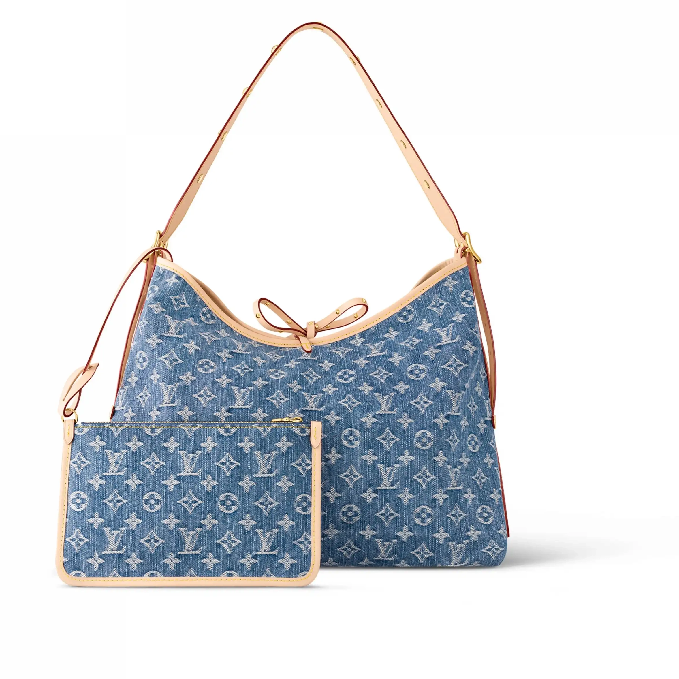 Cheap LF Vuitton Denim MM Blue Louis CarryAll M46855 0218