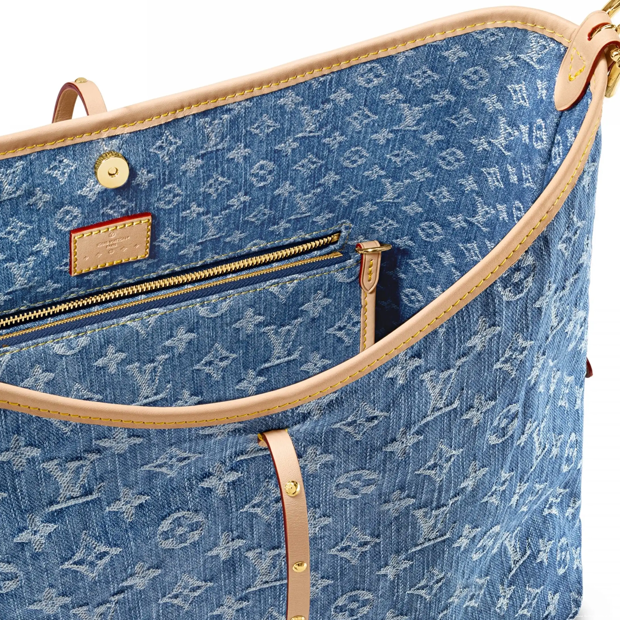 Cheap LF Vuitton Denim MM Blue Louis CarryAll M46855 0218